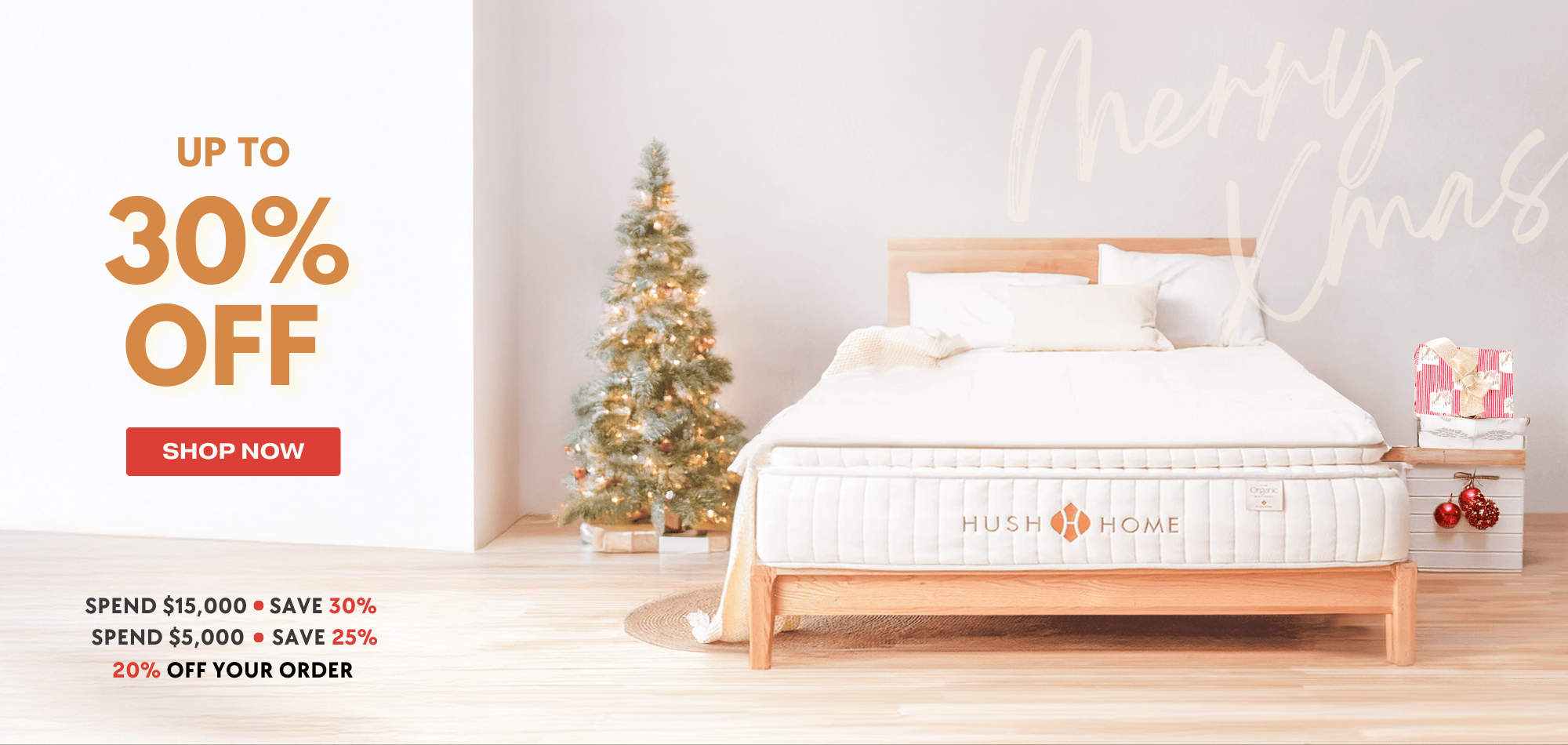 the best mattress, pillows, bed frames, bed sheets, duvet and bedding store in Hong Kong - December Christmas sale by Hush Home Hong Kong